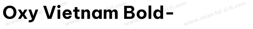 Oxy Vietnam Bold字体转换